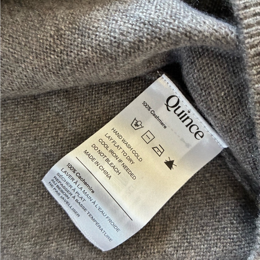 NWT Quince 100% cashmere tee sweater knit in elk brown size XS Carolyn besette - Picture 6 of 7
